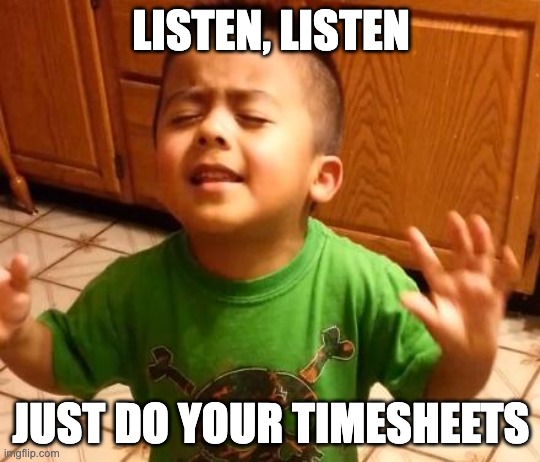 64 Just do your timesheet meme