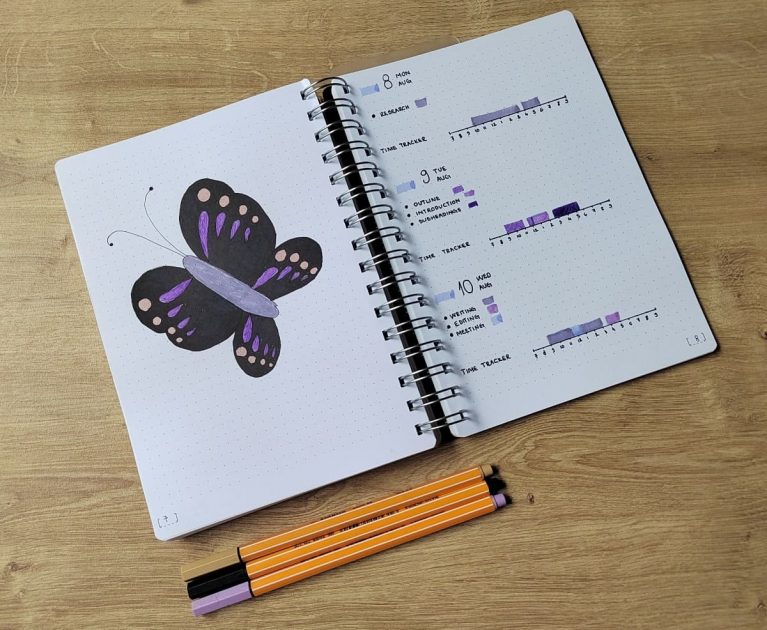 Bullet journal time tracking