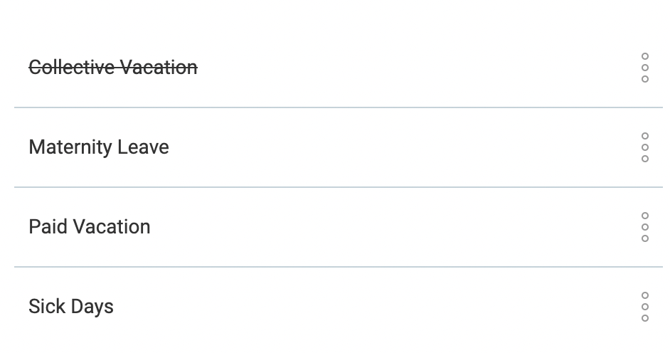 Archiving time off policies in Clockify