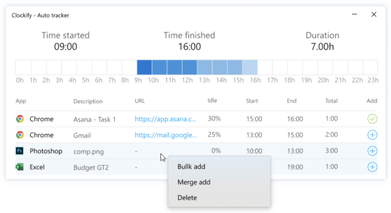 Creating entries from auto tracker.