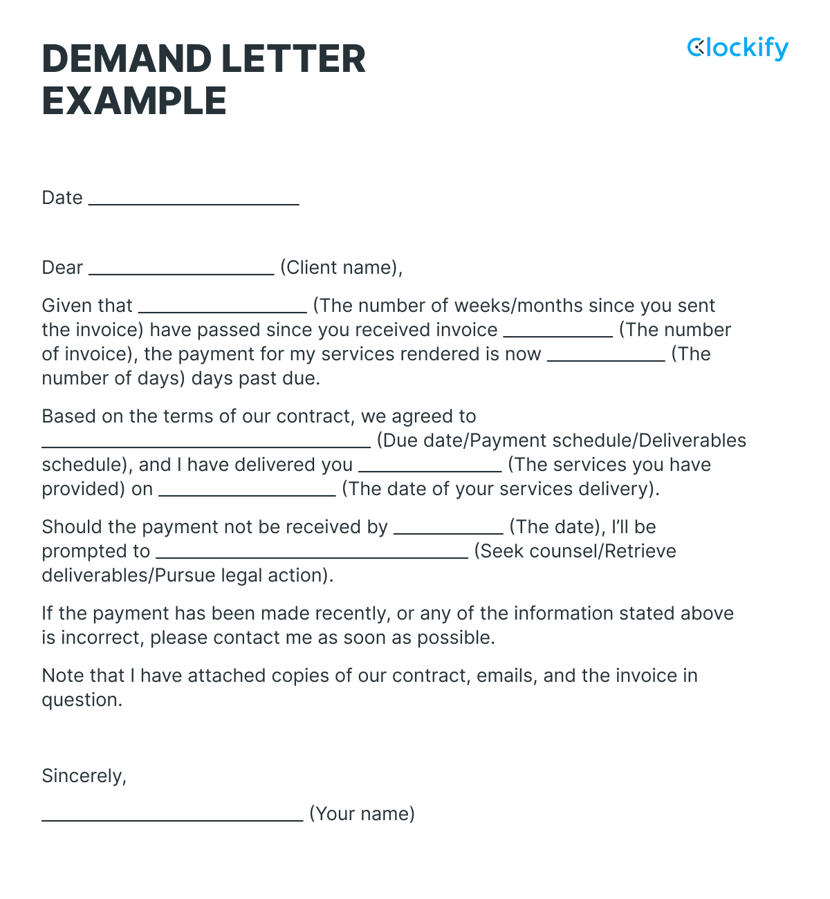 Demand letter example