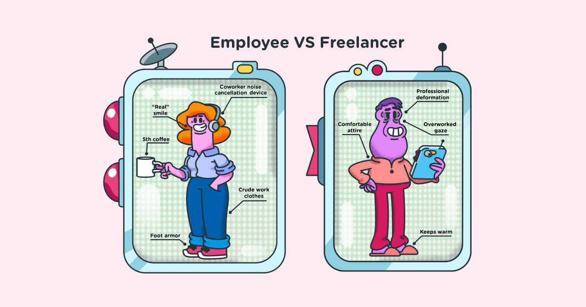Employee vs freelancer - social