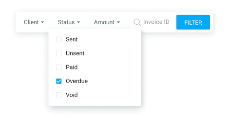 Filtering overdue invoices