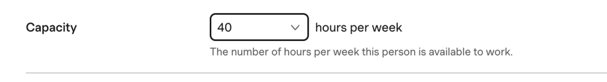 Harvest time capacity