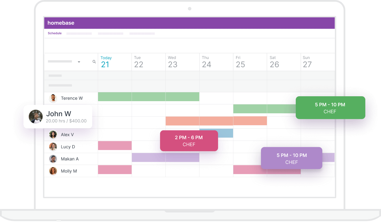 Best scheduling software - Homebase screenshot