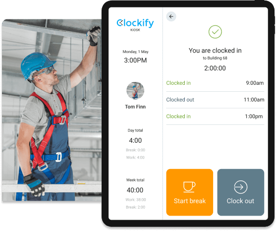 Time Clock for HVAC companies - Clockify screenshot