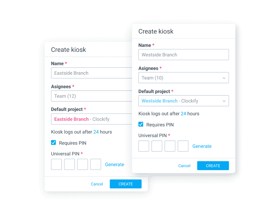 Clockify Kiosk