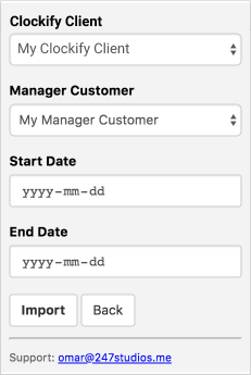 Manager.io time tracking - associate profiles