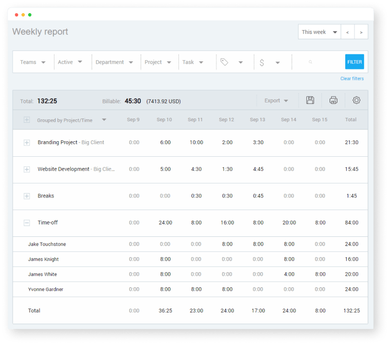 clockify-employee time off tracker