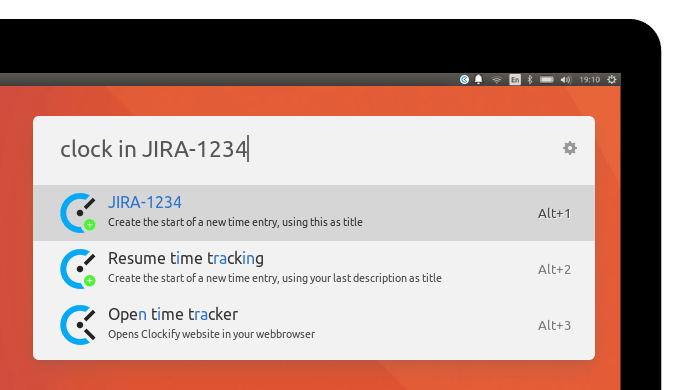 Linux time tracking app Ulauncher extension